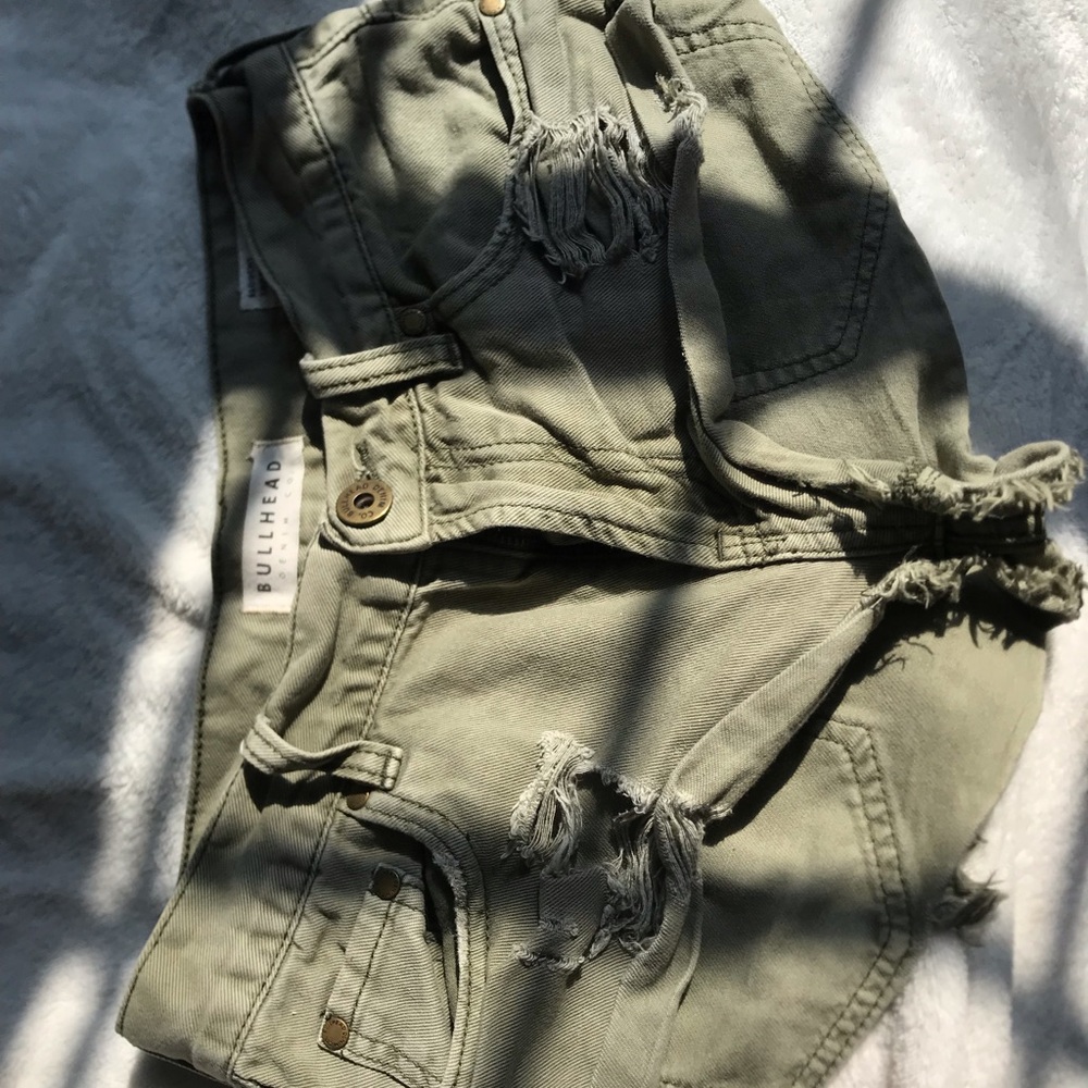 Green booty shorts